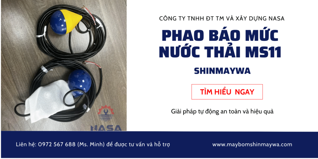 Phao báo mức nước thải MS11 – Giải pháp tự động hoá an toànvà hiệu quả cho hệ thống xử lý nước